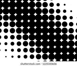 Halftone dotted background. Pop art style. Pattern with circles, dots. Radiating from the center starburst, sun burst rays, lines. Backdrop, design for web banners, Wallpaper,sites Vector illustration