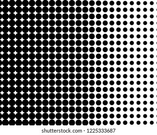Halftone dotted background. Pop art style. Pattern with circles, dots. Radiating from the center starburst, sun burst rays, lines. Backdrop, design for web banners, Wallpaper,sites Vector illustration