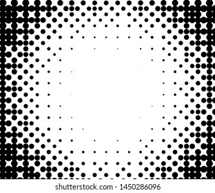 Halftone dotted background. Pop art style. Pattern with small circles, dots, design element for web banners, posters, cards, wallpapers, backdrops, sites. Black and white color. Vector illustration
