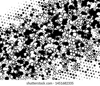 Halftone dotted background. Pop art style. Retro pattern with circles, dots, design element for web banners, posters, cards, Wallpaper, backdrops, sites. Black and white color. Vector illustration