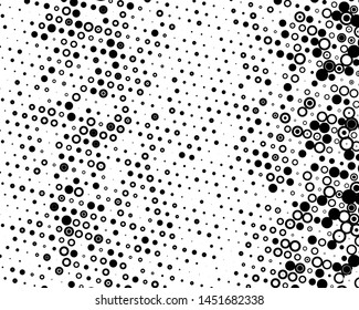 Halftone dotted background. Pop art style. Retro pattern with circles, dots, design element for web banners, posters, cards, Wallpaper, backdrops, sites. Black and white color. Vector illustration