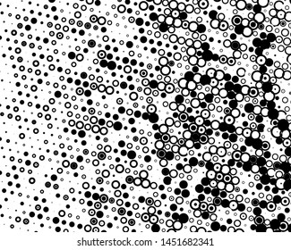 Halftone dotted background. Pop art style. Retro pattern with circles, dots, design element for web banners, posters, cards, Wallpaper, backdrops, sites. Black and white color. Vector illustration