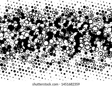 Halftone dotted background. Pop art style. Retro pattern with circles, dots, design element for web banners, posters, cards, Wallpaper, backdrops, sites. Black and white color. Vector illustration