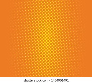 Halftone dotted background. Pop art style. Pattern with small circles, dots, design element for web banners, posters, cards, wallpapers, backdrops, sites. Yellow and orange. Vector illustration