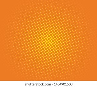 Halftone dotted background. Pop art style. Pattern with small circles, dots, design element for web banners, posters, cards, wallpapers, backdrops, sites. Yellow and orange. Vector illustration