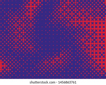 Halftone dotted background. Pop art style. Retro pattern with circles, dots, design element for web banners, posters, cards, Wallpaper, backdrops, sites. Vector illustration
