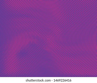 Halftone dotted background. Pop art style. Pattern with small circles, dots, design element for web banners, posters, cards, wallpapers, backdrops, sites. Pink-purple color. Vector illustration
