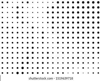 Halftone dotted background. Pop art style. Pattern with small circles, dots, design element for web banners, posters, cards, wallpapers, backdrops, sites. Black and white color. Vector illustration