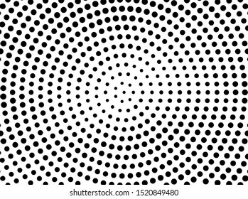 Halftone dotted background. Pop art style. Pattern with small circles, dots, design element for web banners, posters, cards, wallpapers, backdrops, sites. Black and white color. Vector illustration
