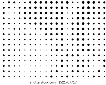 Halftone dotted background. Pop art style. Pattern with small circles, dots, design element for web banners, posters, cards, wallpapers, backdrops, sites. Black and white color. Vector illustration