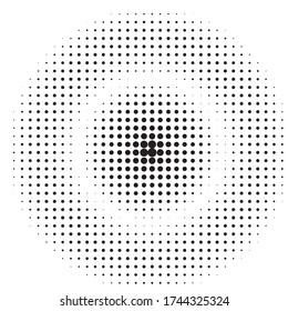 Halftone dotted background. Pop art style. Black and white color. Vector illustration
