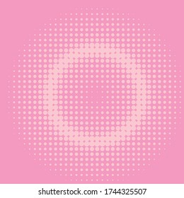 Halftone dotted background. Pop art style. Retro pattern with circles, dots, design element for web banners, posters, cards, Wallpaper, backdrops, sites. Pink color. Vector illustration