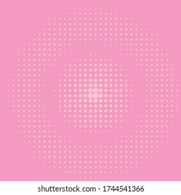 El fondo está salpicado de semitono. Estilo de arte pop. Patrón retro con círculos, puntos, elemento de diseño para banners web, afiches, tarjetas, fondos de pantalla, sitios web. Color rosa. Ilustración del vector