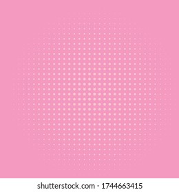Halftone dotted background. Pop art style. Retro pattern with circles, dots, design element for web banners, posters, cards, Wallpaper, backdrops, sites. Pink color. Vector illustration