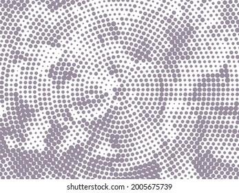 El fondo está salpicado de semitono. Estilo de arte pop. Patrón con pequeños círculos, puntos, elemento de diseño para banners web, afiches, tarjetas, fondos de pantalla, sitios web. Ilustración del vector