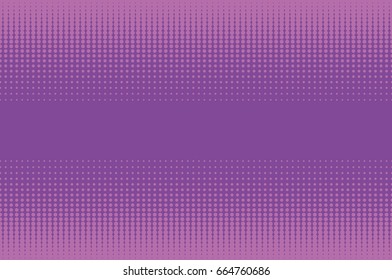 Halftone dotted background. Pop art style. Retro pattern with circles, dots, design element for web banners, posters, cards, Wallpaper, backdrops, sites. Purple and lilac color. Vector illustration