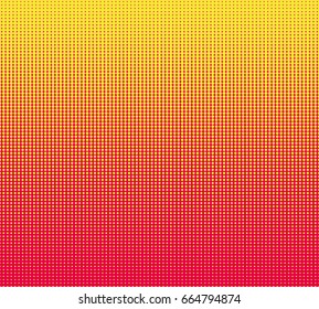 Halftone dotted background. Pop art style. Retro pattern with circles, dots, design element for web banners, posters, cards, Wallpaper, backdrops, sites. Pink and yellow color. Vector illustration