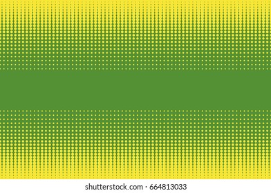 Halftone dotted background. Pop art style. Retro pattern with circles, dots, design element for web banners, posters, cards, Wallpaper, backdrops, sites. Green and yellow color. Vector illustration