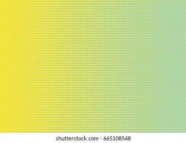 Halftone dotted background. Pop art style. Retro pattern with circles, dots, design element for web banners, posters, cards, Wallpaper, backdrops, sites. Yellow and green color. Vector illustration