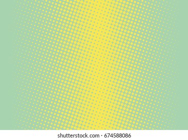 Halftone dotted background. Pop art style. Pattern with small circles, dots, design element for web banners, posters, cards, Wallpaper, backdrops, sites. Mint, yellow color. Vector illustration