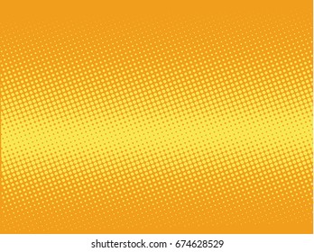 Halftone dotted background. Pop art style. Pattern with small circles, dots, design element for web banners, posters, cards, Wallpaper, backdrops, sites. Orange and yellow color. Vector illustration