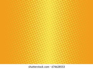 Halftone dotted background. Pop art style. Pattern with small circles, dots, design element for web banners, posters, cards, Wallpaper, backdrops, sites. Orange and yellow color. Vector illustration