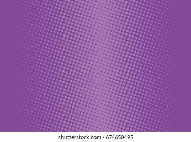 Halftone dotted background. Pop art style. Pattern with small circles, dots, design element for web banners, posters, cards, Wallpaper, backdrops, sites. Purple and lilac color. Vector illustration