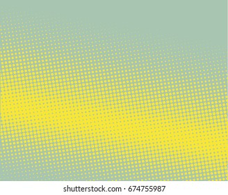 Halftone dotted background. Pop art style. Pattern with small circles, dots, design element for web banners, posters, cards, Wallpaper, backdrops, sites. Green and yellow color. Vector illustration
