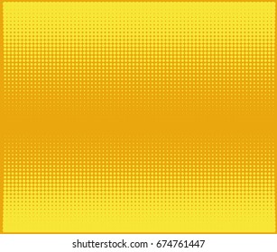 Halftone dotted background. Pop art style. Pattern with small circles, dots, design element for web banners, posters, cards, Wallpaper, backdrops, sites. Yellow and orange color. Vector illustration