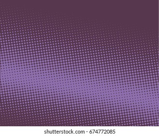 Halftone dotted background. Pop art style. Pattern with small circles, dots, design element for web banners, posters, cards, Wallpaper, backdrops, sites. Purple and lilac color. Vector illustration