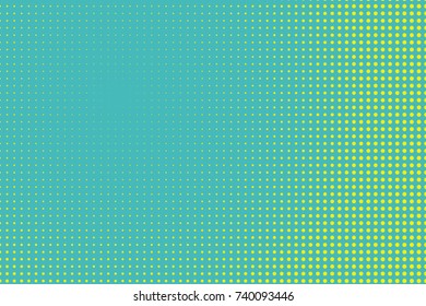 Halftone dotted background. Pop art style. Pattern with small circles, dots, design element for web banners, posters, cards, wallpapers, backdrops, sites. Blue, yellow color. Vector illustration