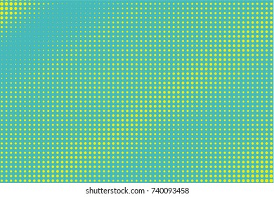 Halftone dotted background. Pop art style. Pattern with small circles, dots, design element for web banners, posters, cards, wallpapers, backdrops, sites. Blue, yellow color. Vector illustration