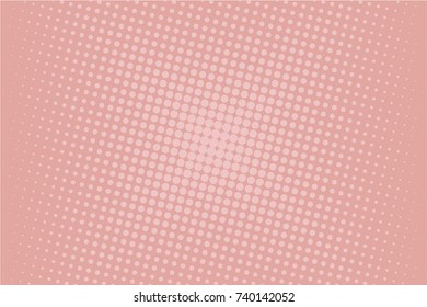  Halftone dotted background. Pop art style. Retro pattern with circles, dots, design element for web banners, posters, cards, Wallpaper, backdrops, sites. Pink, light color. Vector illustration