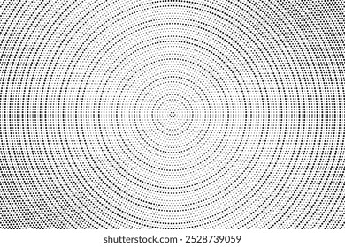 Halftone dotted background. Halftone radial effect vector pattern. Circle dots isolated on the white background.
