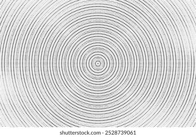 Halftone dotted background. Halftone radial effect vector pattern. Circle dots isolated on the white background.