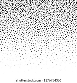  Halftone dotted background. Dotted vector pattern. Chaotic circle dots isolated on the white background.Seamless asymmetrical pattern