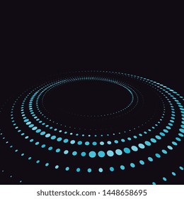 Fondo azul y negro de media tonalidad. Patrón vectorial de efecto semitonio. Gráfica creativa abstracta para la web. Elemento de logotipo de empresa