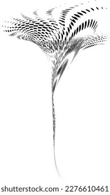 El semitono salpicó tornado de burbujas con tronco alargado. Vector.
