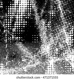 Halftone Dotted Grunge Texture .