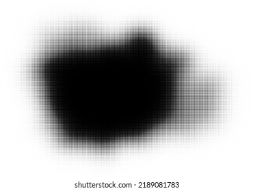 Halftone dotted grunge vector background. Urban old peeled wall. Dust Distressed Overlay. Rough black and white texture with faded paint and scratched plaster. Wallpaper with rust and dirt.