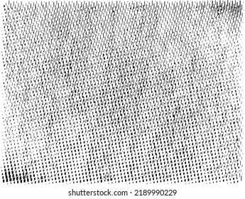Halftone dotted grunge vector background. Urban old peeled wall. Dust Distressed Overlay. Rough black and white texture with faded paint and scratched plaster. Wallpaper with rust and dirt.