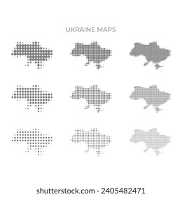 halftone dotted maps world country