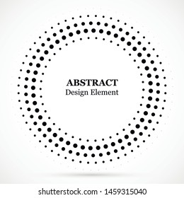 Halftone dotted medical circular background.Halftone effect treatment vector pattern. Circle dots isolated on white background. Cosmetic, medicine illustration.