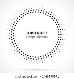 Halftone dotted medical circular background.Halftone effect treatment vector pattern. Circle dots isolated on white background. Cosmetic, medicine illustration.