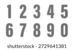 Halftone dotted numbers zero to nine black typography set vector icons