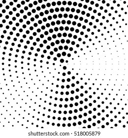 Halftone dotted radial background