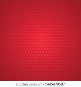 Halftone dotted red luxury background. Halftone effect vector pattern. Abstract creative graphic for web with copy space.