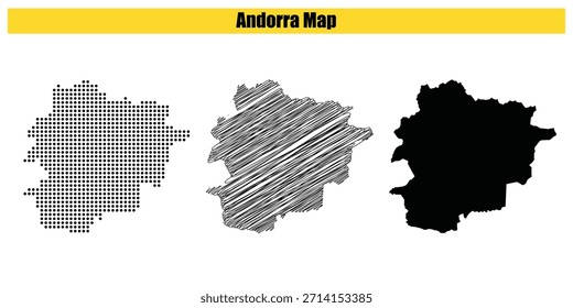 Punto medio, bosquejo, mapa, silueta, Ilustración vectorial