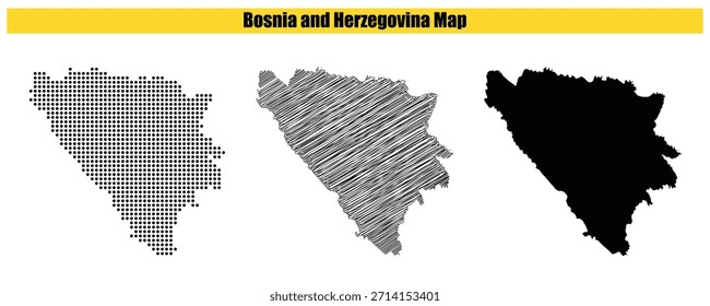 Punto medio, bosquejo, mapa, silueta, Ilustración vectorial