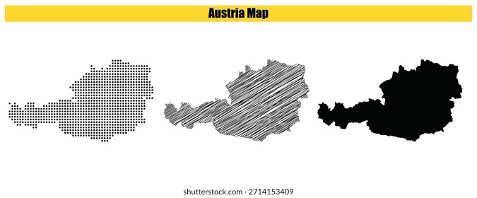 Rasterlinie, Skizze, Karte, Silhouette, Vektorgrafik